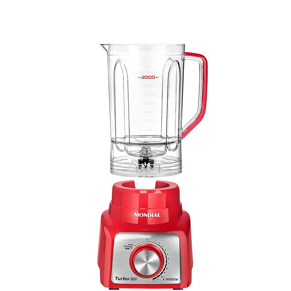 Copo Cristal Vermelho do Liquidificador Mondial (sem tampa) L-1000-R