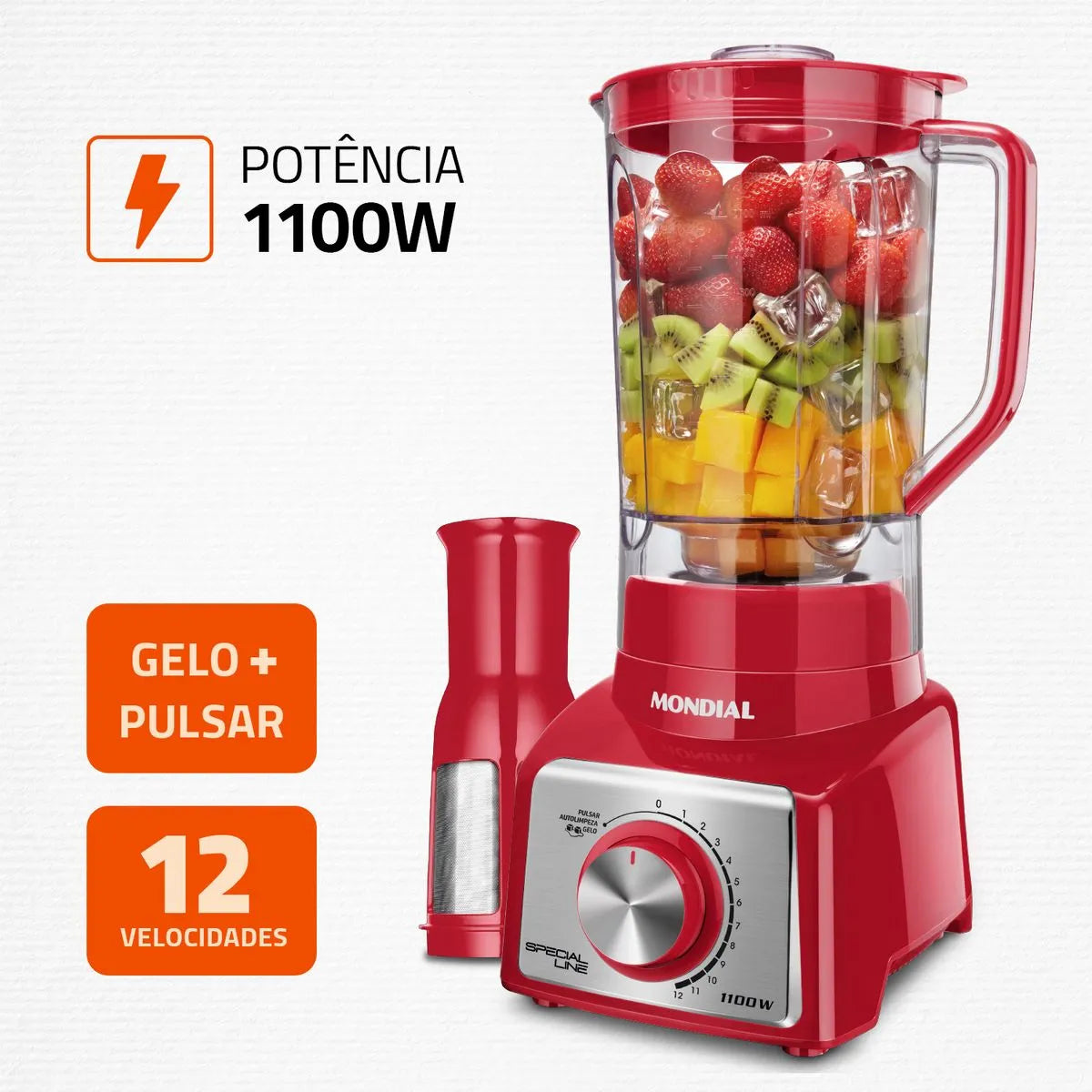 Liquidificador Mondial L-48-R-SL 220V/60Hz
