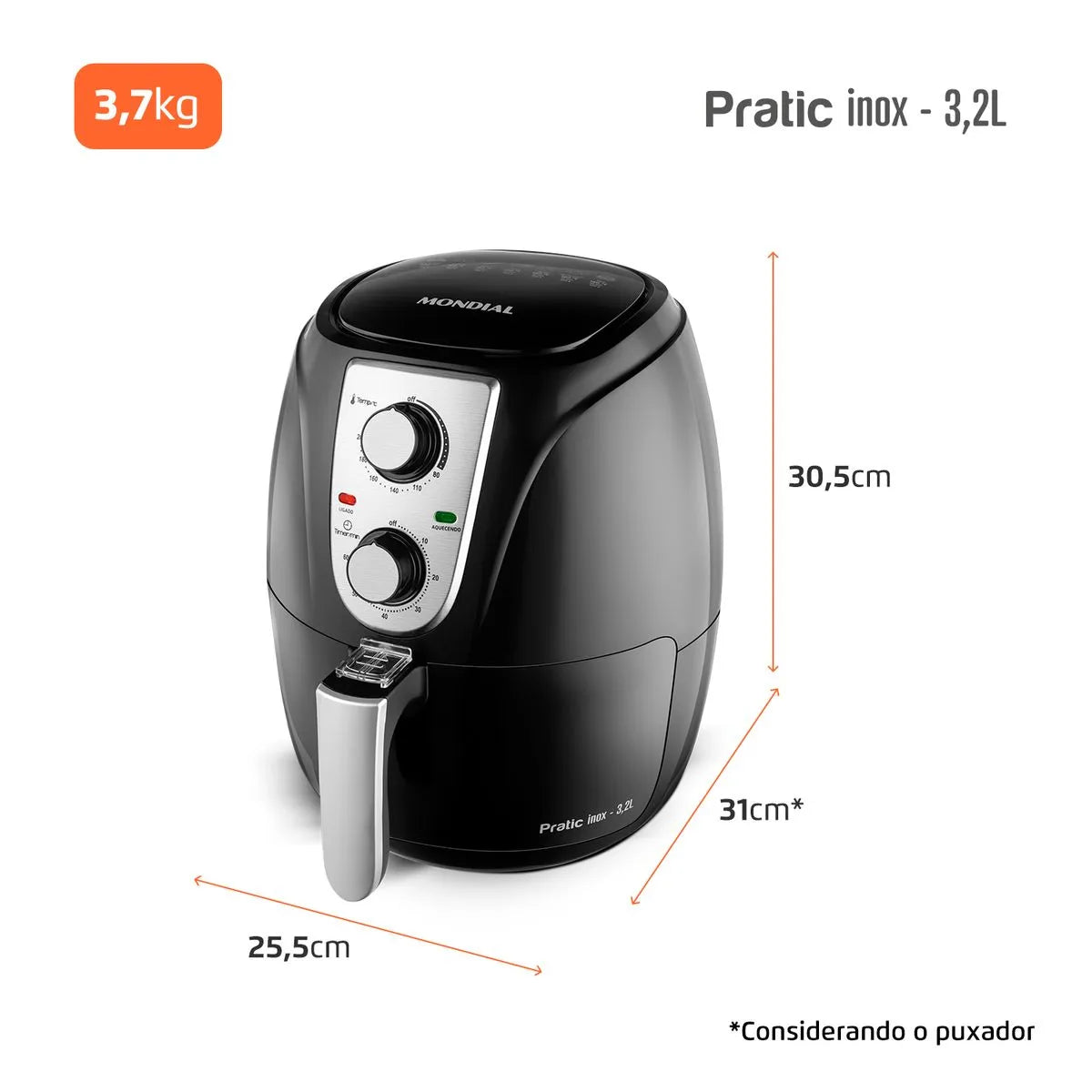 Fritadeira Sem Óleo Air Fryer 3,2L Mondial AF-34