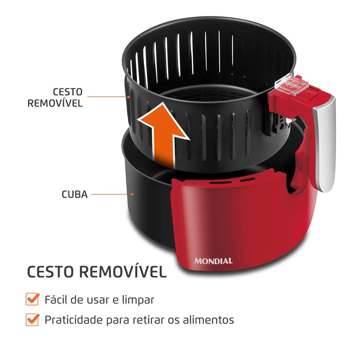 Fritadeira Sem Óleo Air Fryer 3,2L Mondial- AF-34-R