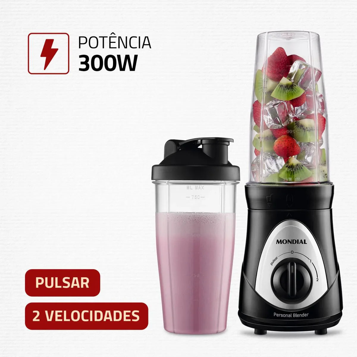 Liquidificador Portátil Mondial Personal Blender DG-01