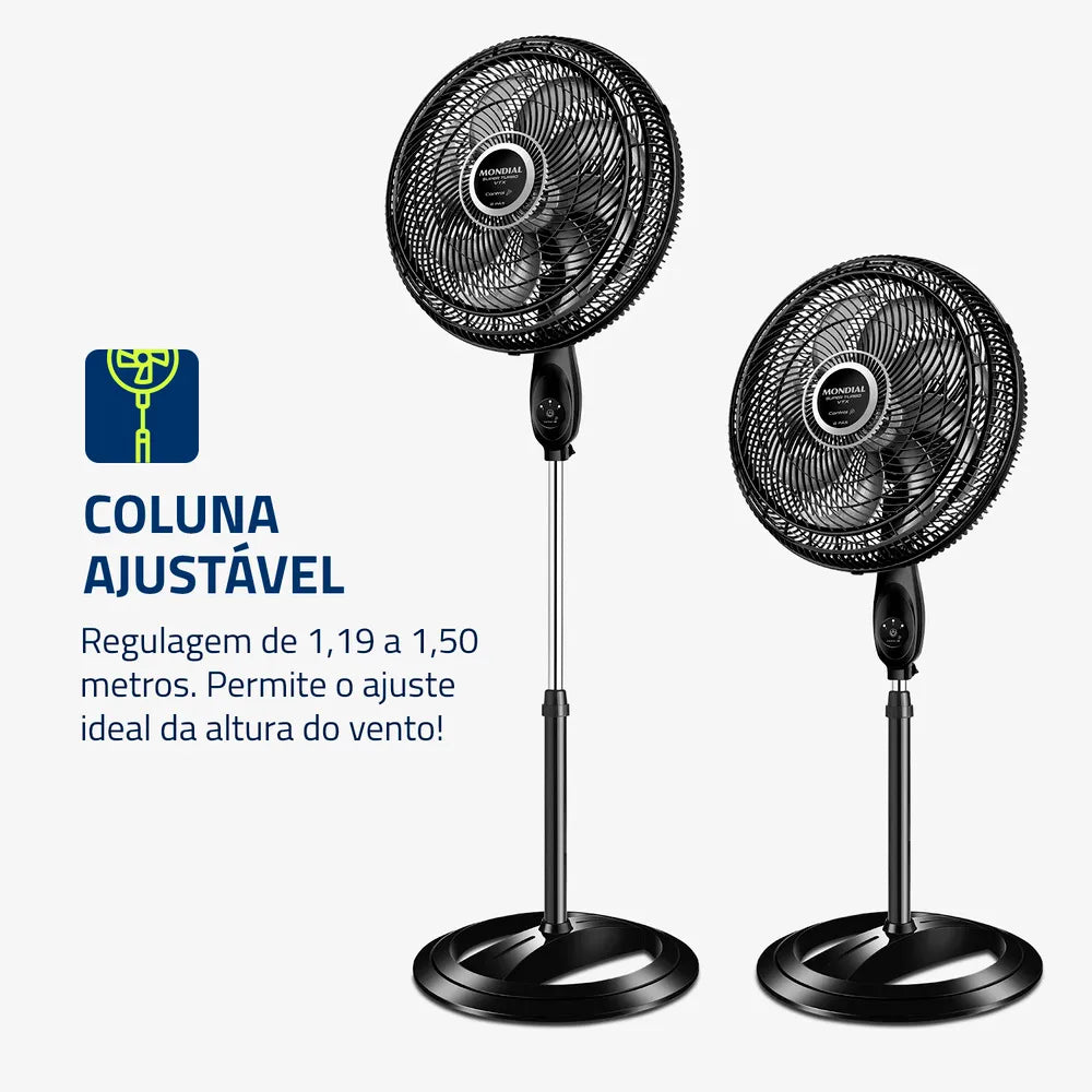 Ventilador de Coluna Turbo Mondial 40CM VTX-40C-8P-CR