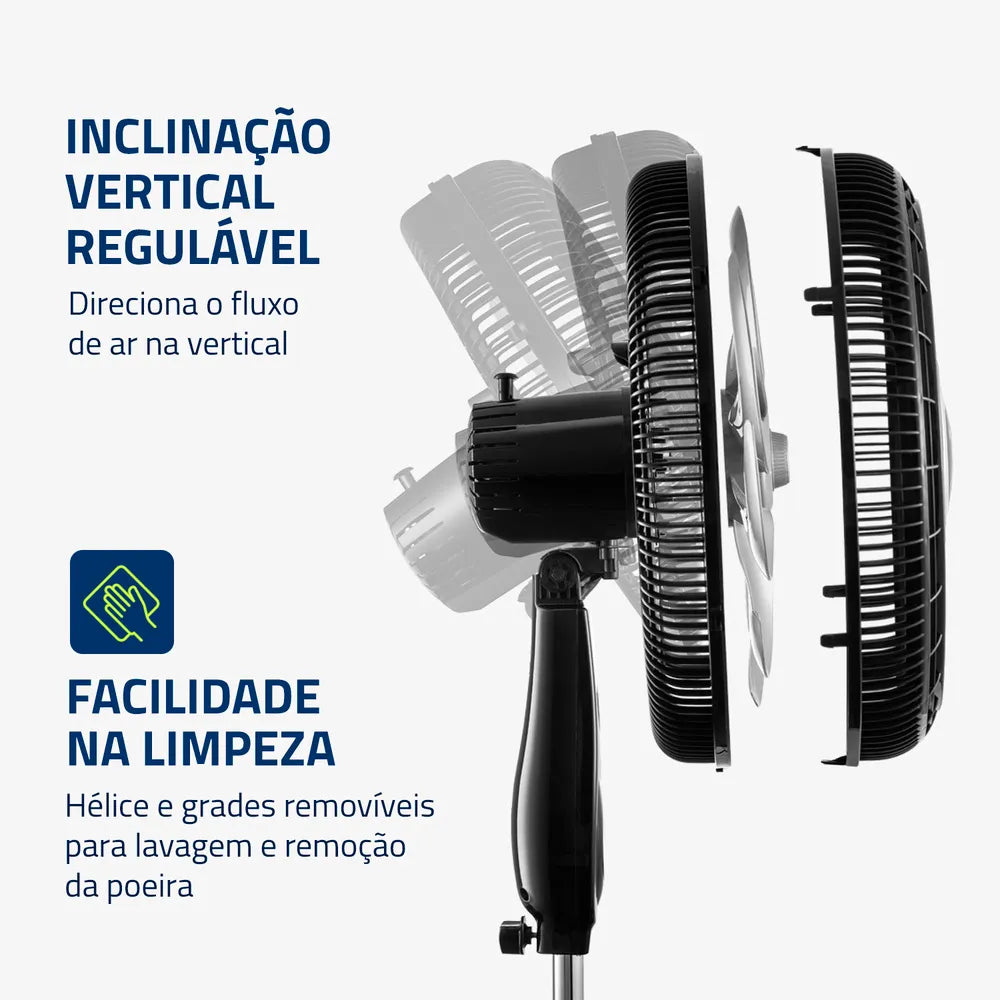 Ventilador de Coluna Turbo Mondial 40CM VTX-40C-8P-CR