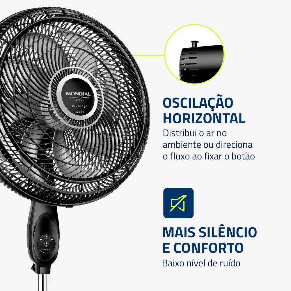 Ventilador de Coluna Turbo Mondial 40CM VTX-40C-8P-CR