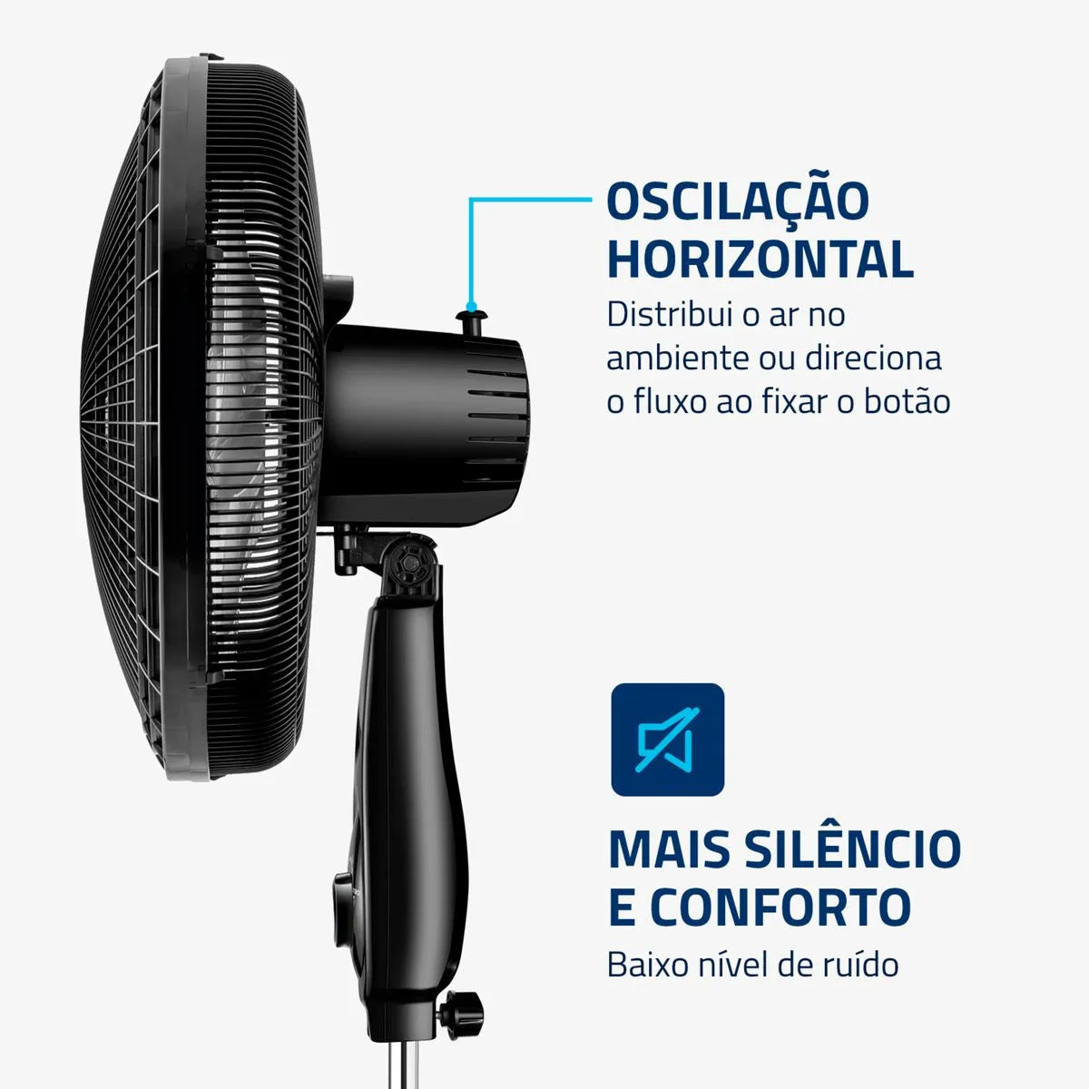 Ventilador de Coluna Mondial 6 pás Turbo VT-40C-NB