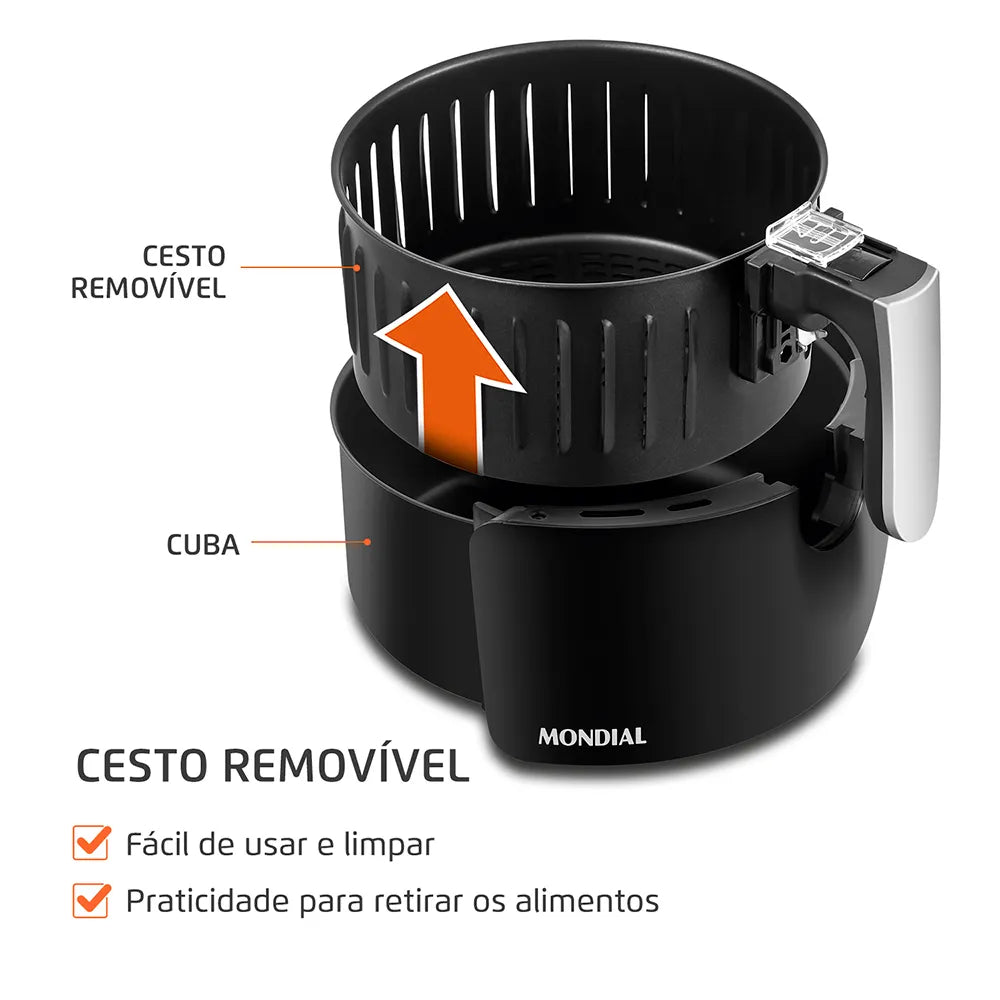 Fritadeira Sem Óleo Air Fryer 3,5L Mondial AF-30-DI