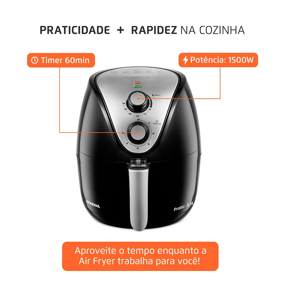 Fritadeira Sem Óleo Air Fryer 3,5L Mondial AF-30-I