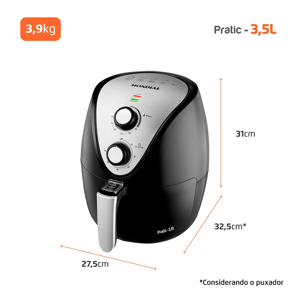 Fritadeira Sem Óleo Air Fryer 3,5L Mondial AF-30-I
