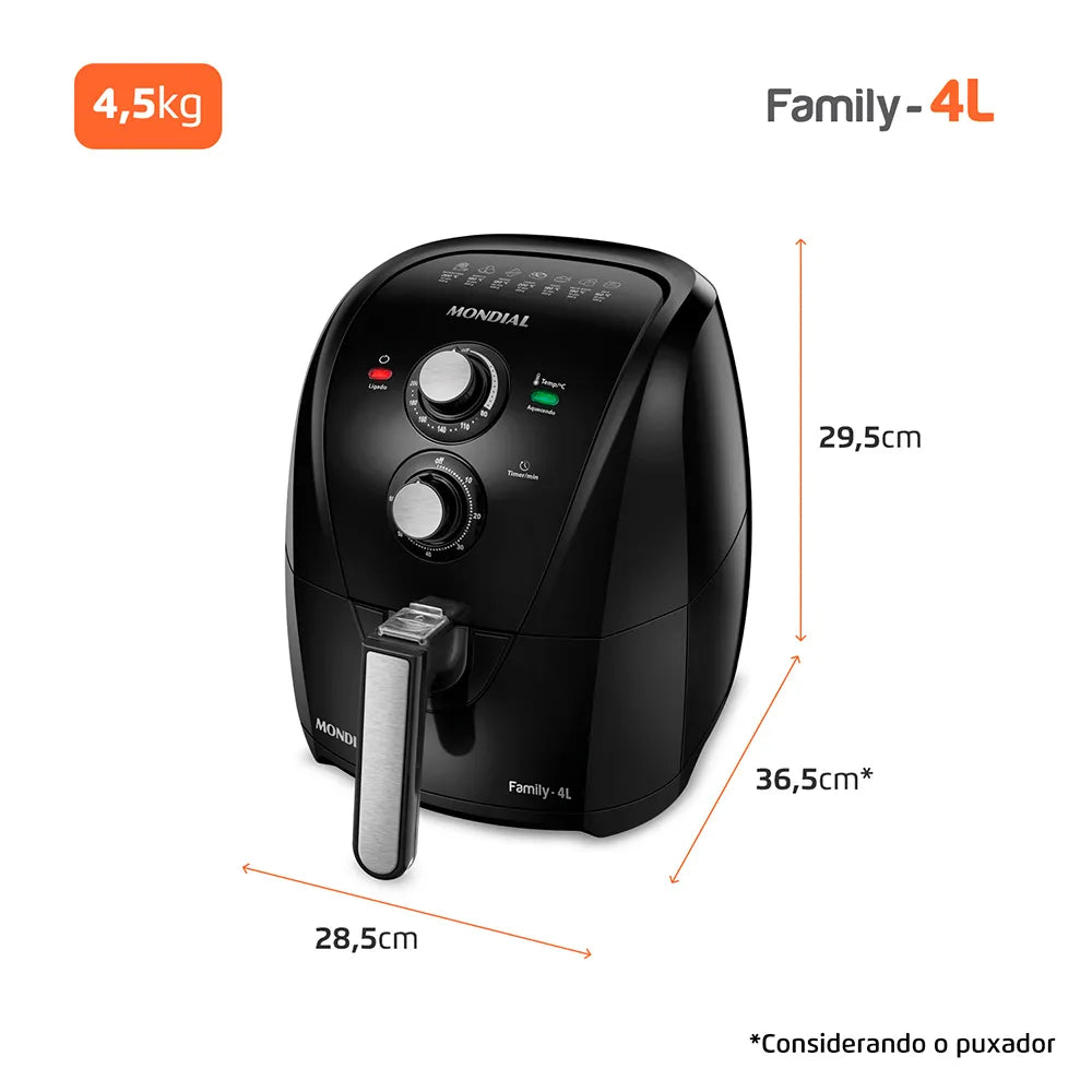 Fritadeira Sem Óleo Air Fryer Mondial - AFN-40-FB