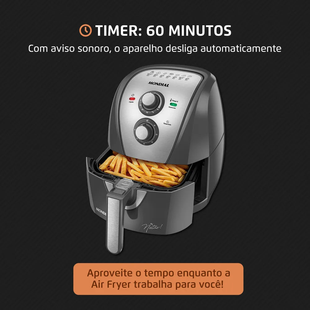 Fritadeira Sem Óleo Air Fryer 4L By Netão, Mondial- AFN-NT-01