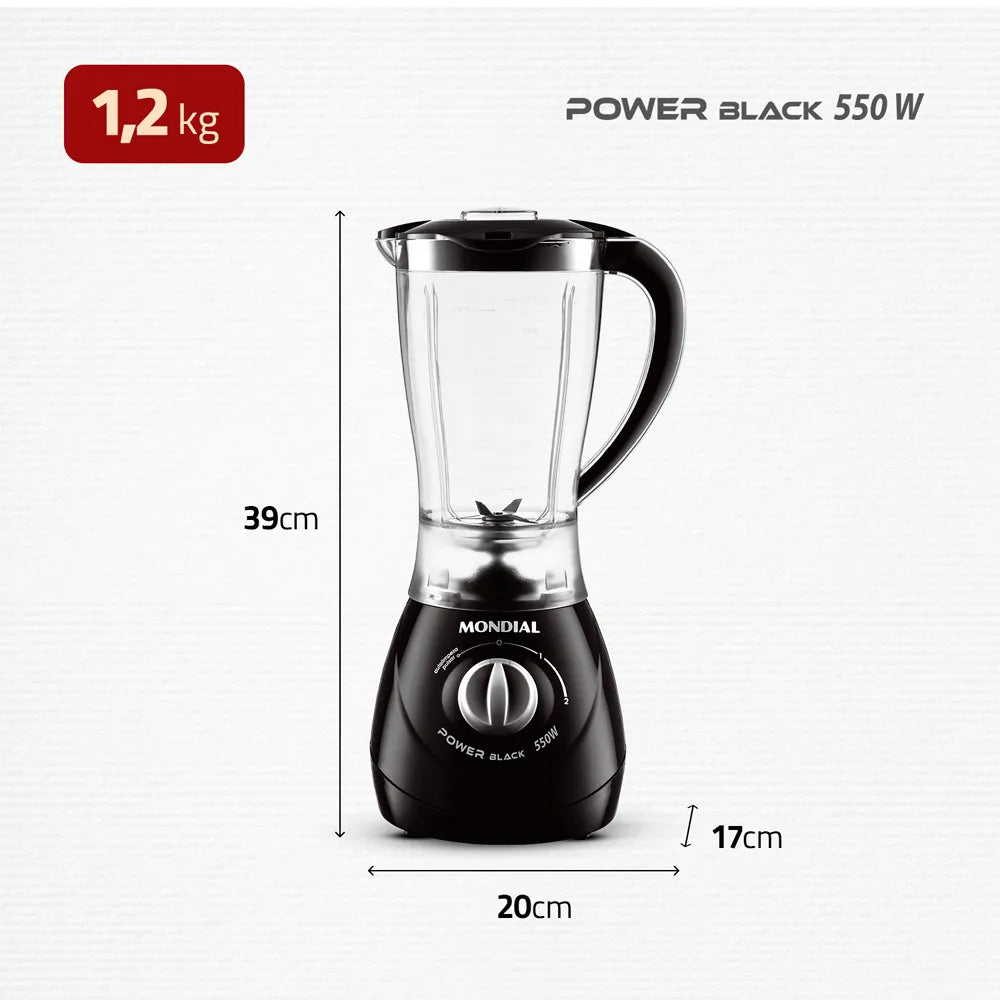 Liquidificador Mondial Power 2 Black L-28