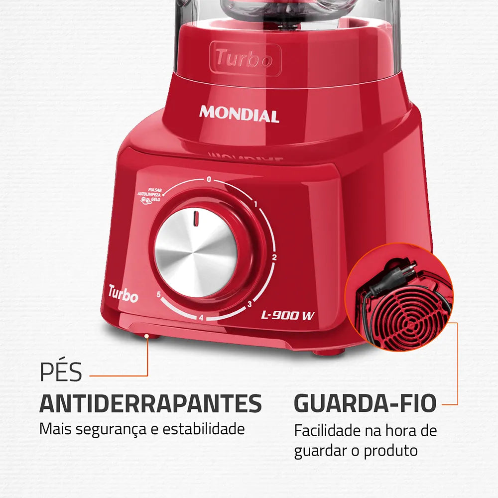 Liquidificador Mondial Turbo 900W L-900 FR-2C