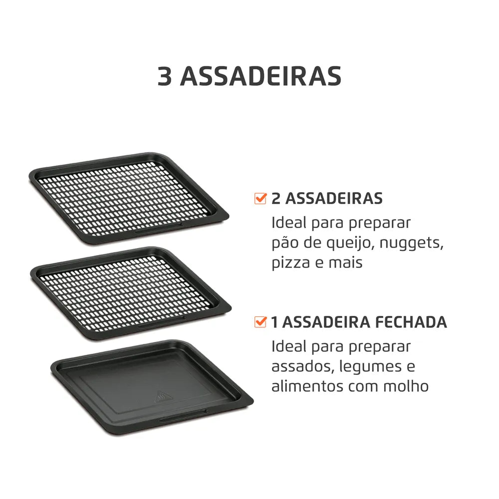 Fritadeira Elétrica Forno Oven 12L Mondial AFON-12L-BI