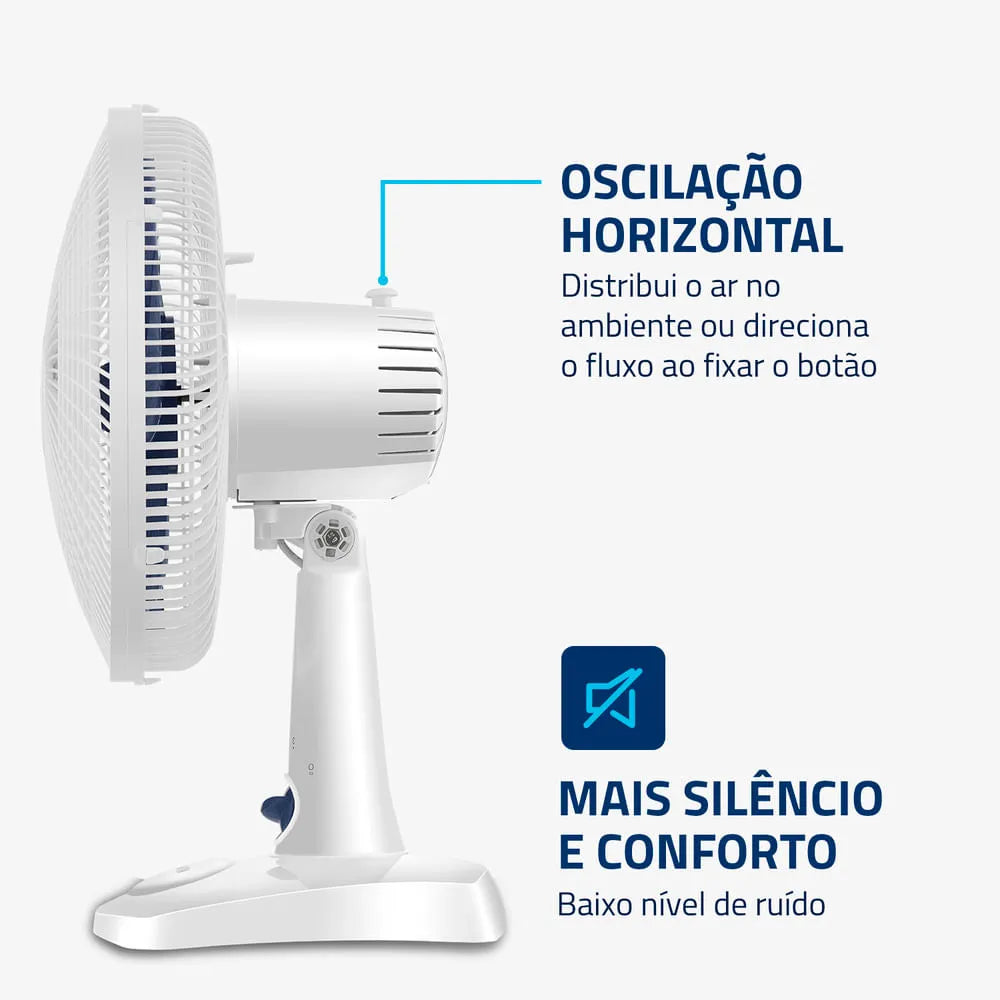 Ventilador de Mesa Mondial 6 pás VSP-30-W