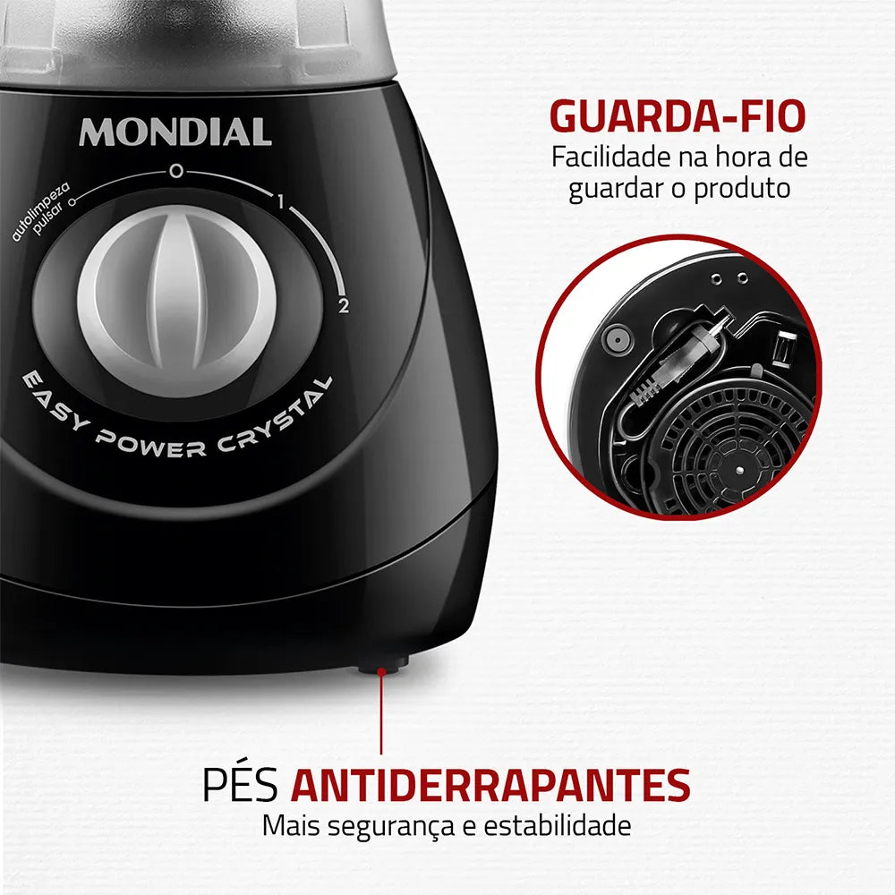 Liquidificador Easy Power Mondial Preto 550W L-550-BC