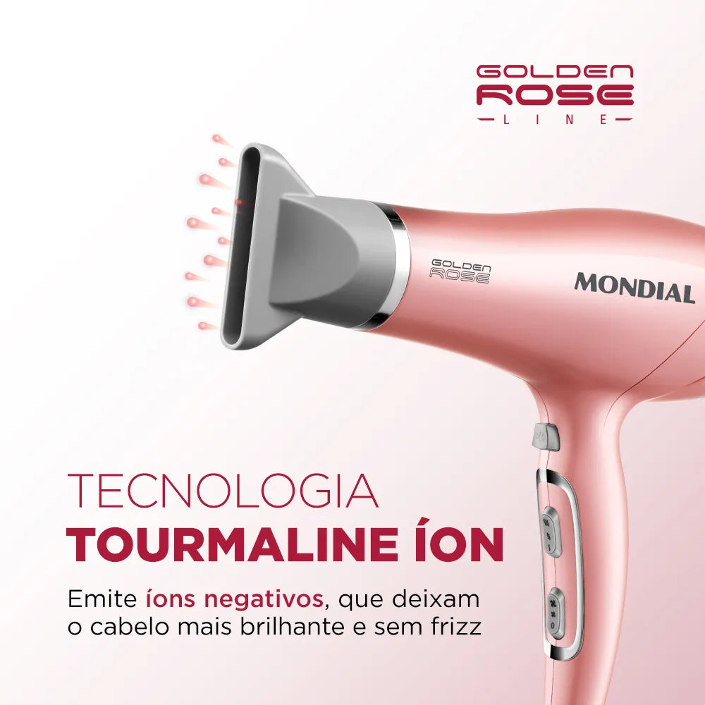 Secador de Cabelos Mondial Golden Rose 2000W SC-32