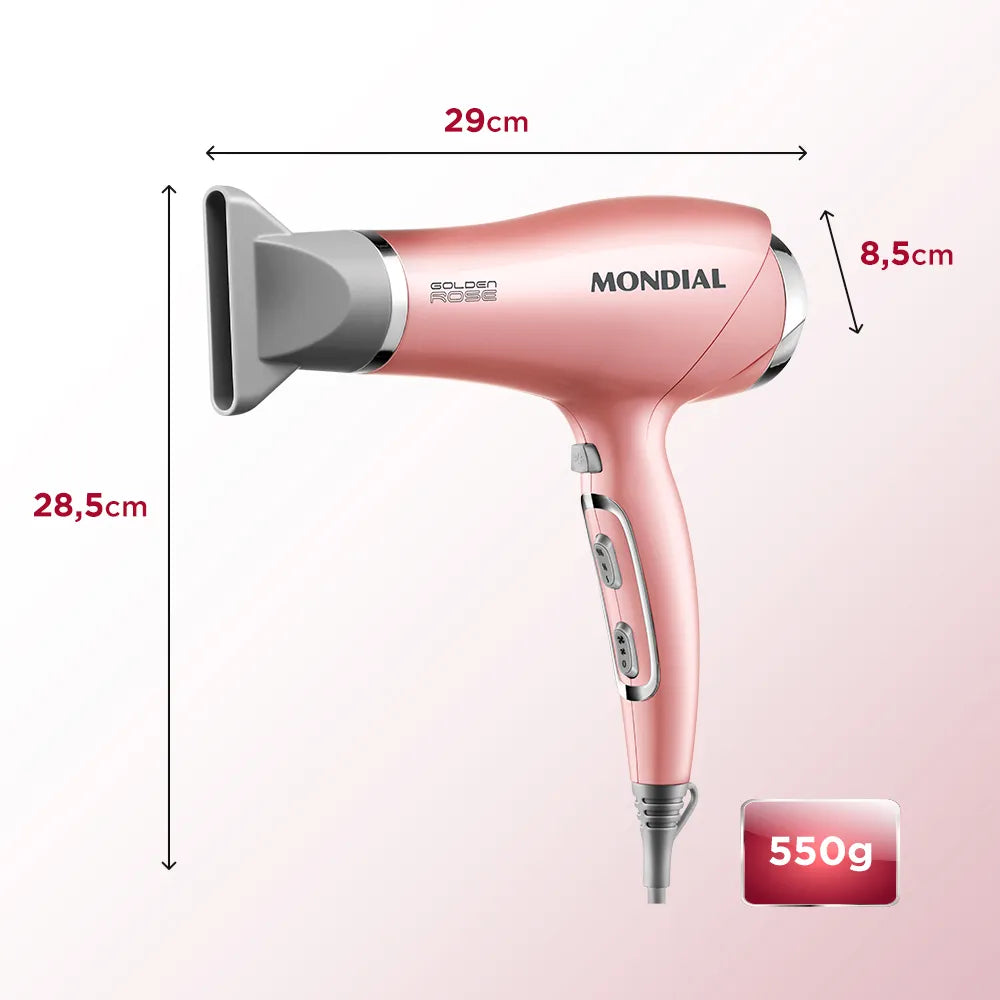 Secador de Cabelos Mondial Golden Rose 2000W SC-32