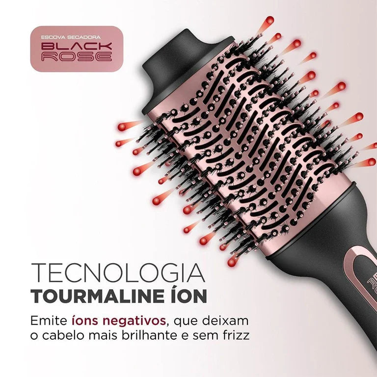 Escova Secadora Mondial Preto e Golden Rose 1200W ES-05