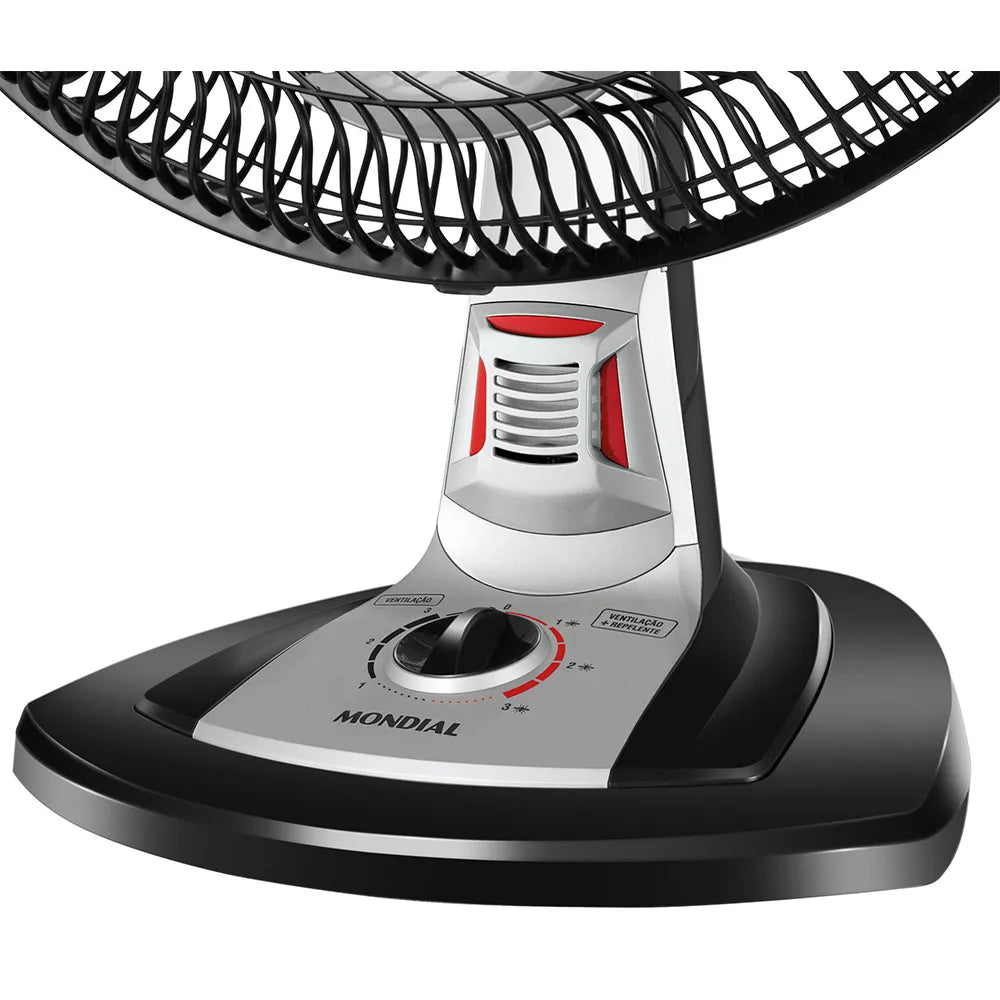 Ventilador de Mesa Mondial Turbo Tech Repelente Pastilha VT-RP-02