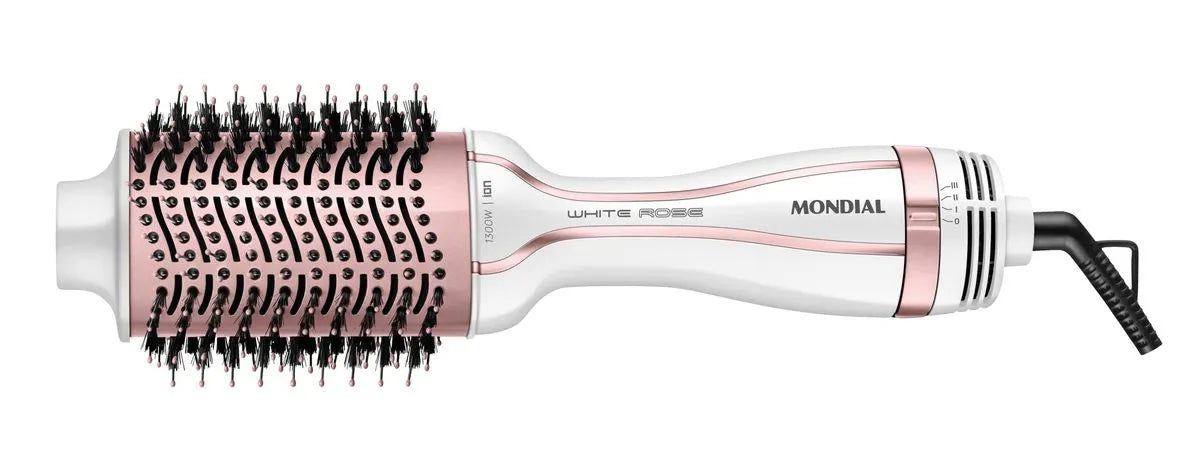 Escova Secadora Mondial Branco e Rose Gold 1300W ES-50