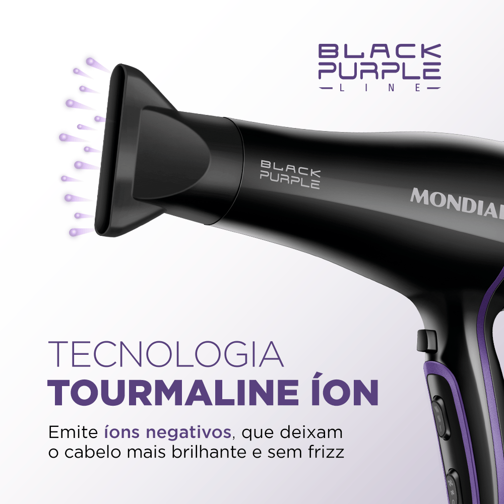 Secador de Cabelos Mondial Preto 2000W SCN-01