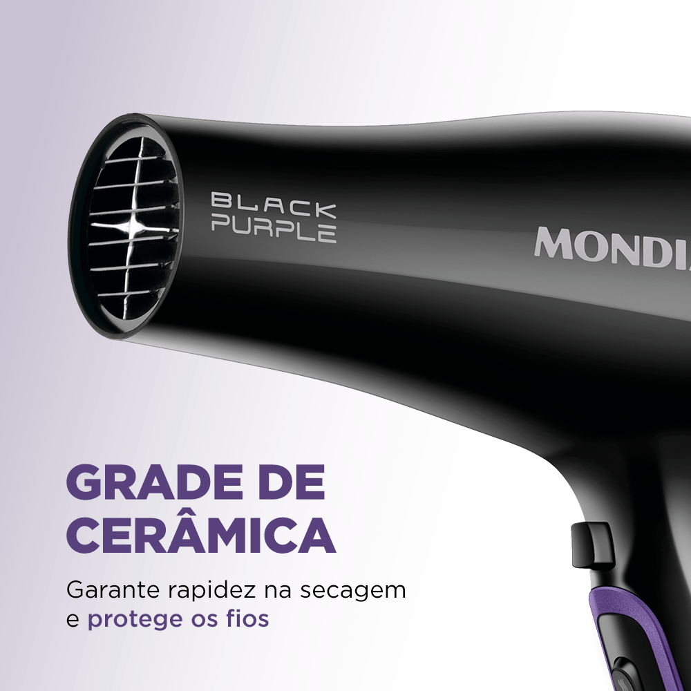 Secador de Cabelos Mondial Preto 2000W SCN-01