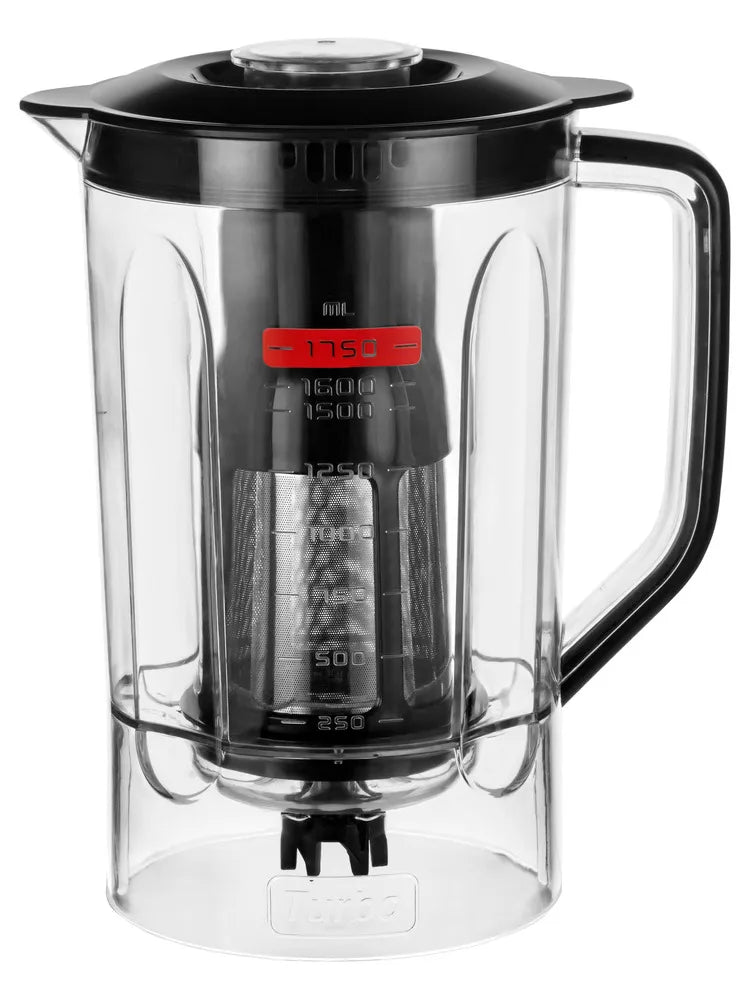 Copo Cristal com Filtro e Tampa do Liquidificador Mondial L-900-FB - Preto