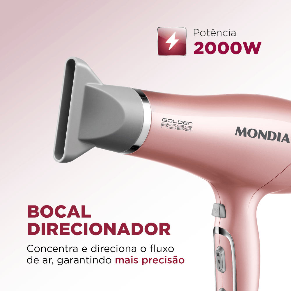 Secador de Cabelos Mondial Golden Rose 2000W SCN-32