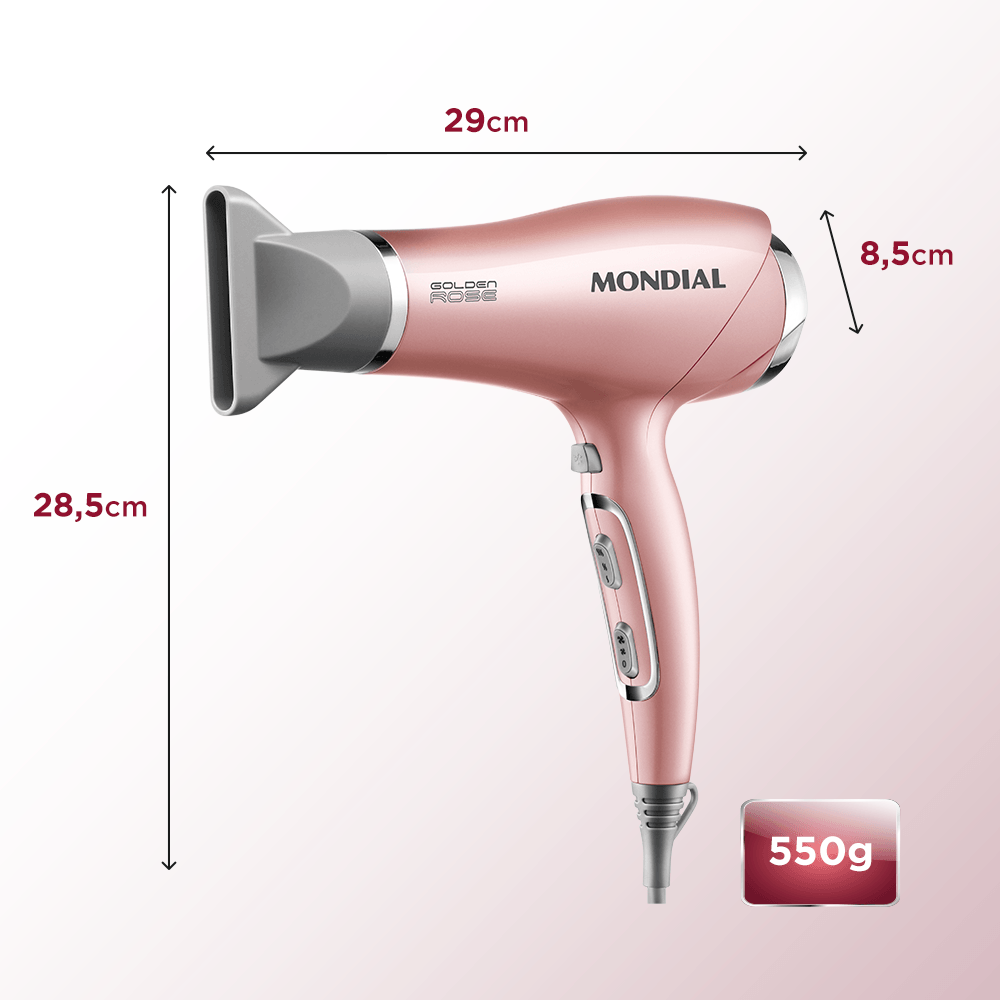 Secador de Cabelos Mondial Golden Rose 2000W SCN-32