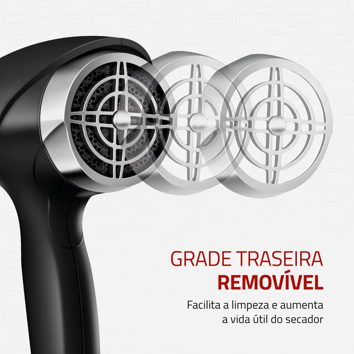 Secador de Cabelos Mondial Preto e Cromado Prata 2000W SCN-04