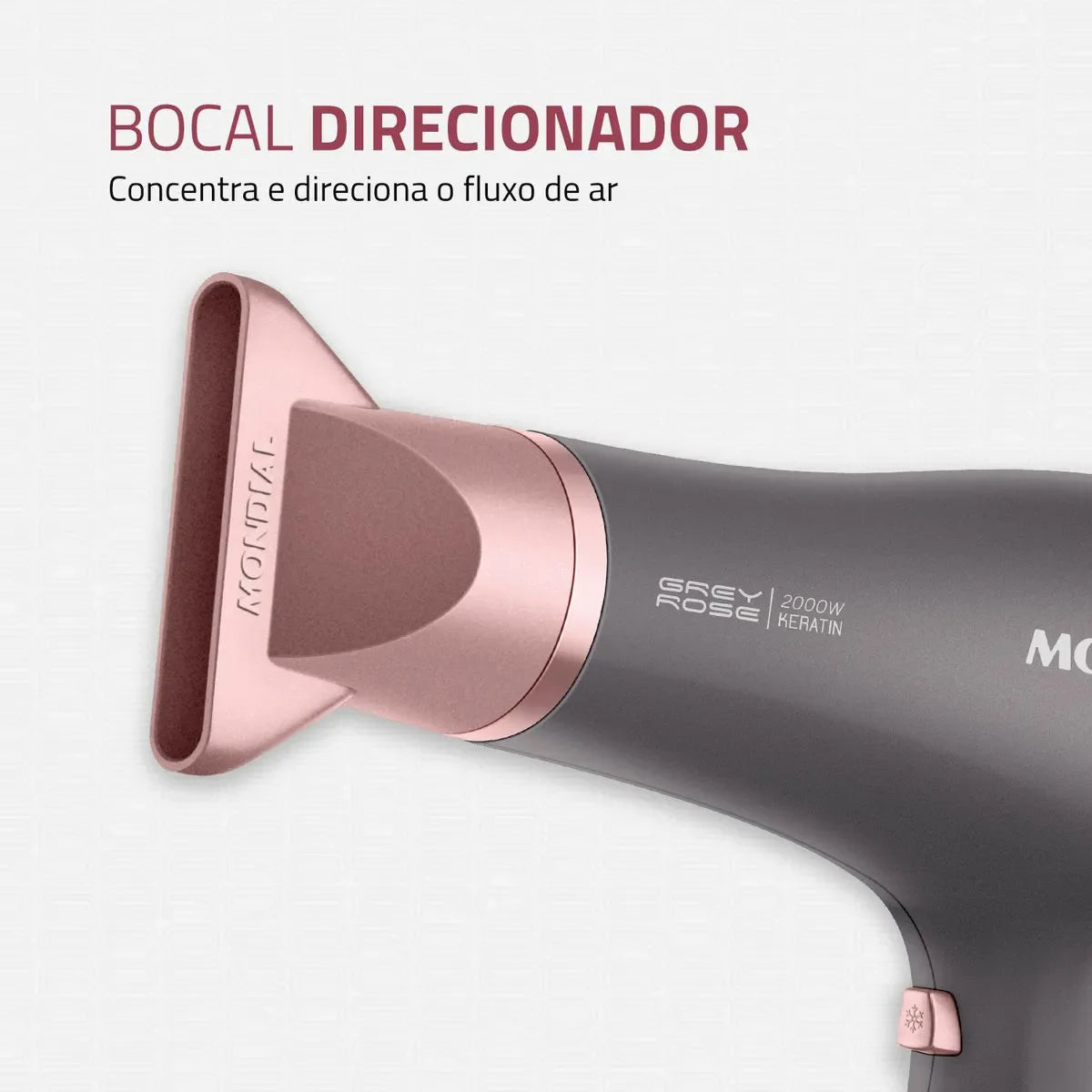 Secador de Cabelos Mondial Grafite e Rose 2000W SCN-11