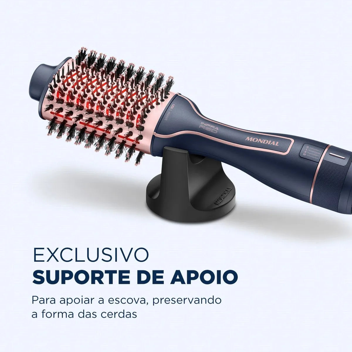 Escova Secadora InfraRed Mondial Azul e Golden Rose 1300W ES-01-IR