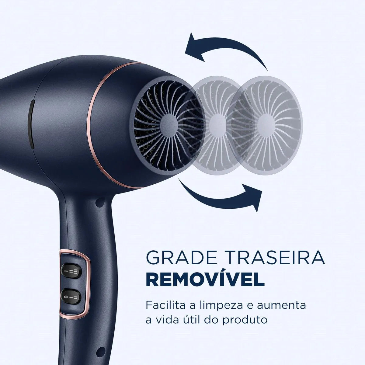 Secador de Cabelos InfraRed Mondial Azul e Golden Rose0W SCP-01-IR