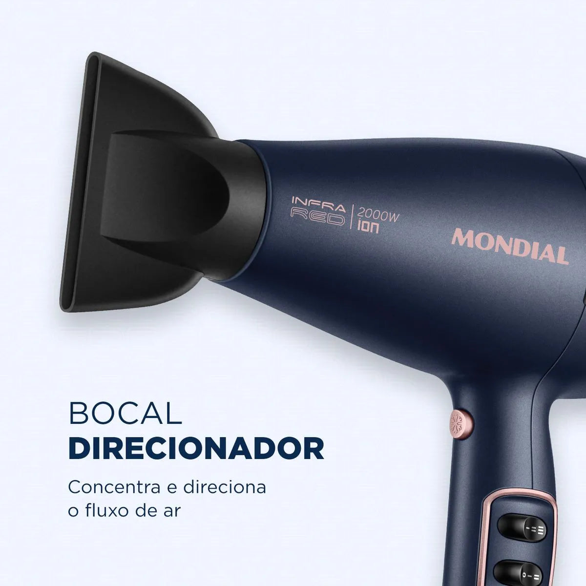 Secador de Cabelos InfraRed Mondial Azul e Golden Rose0W SCP-01-IR