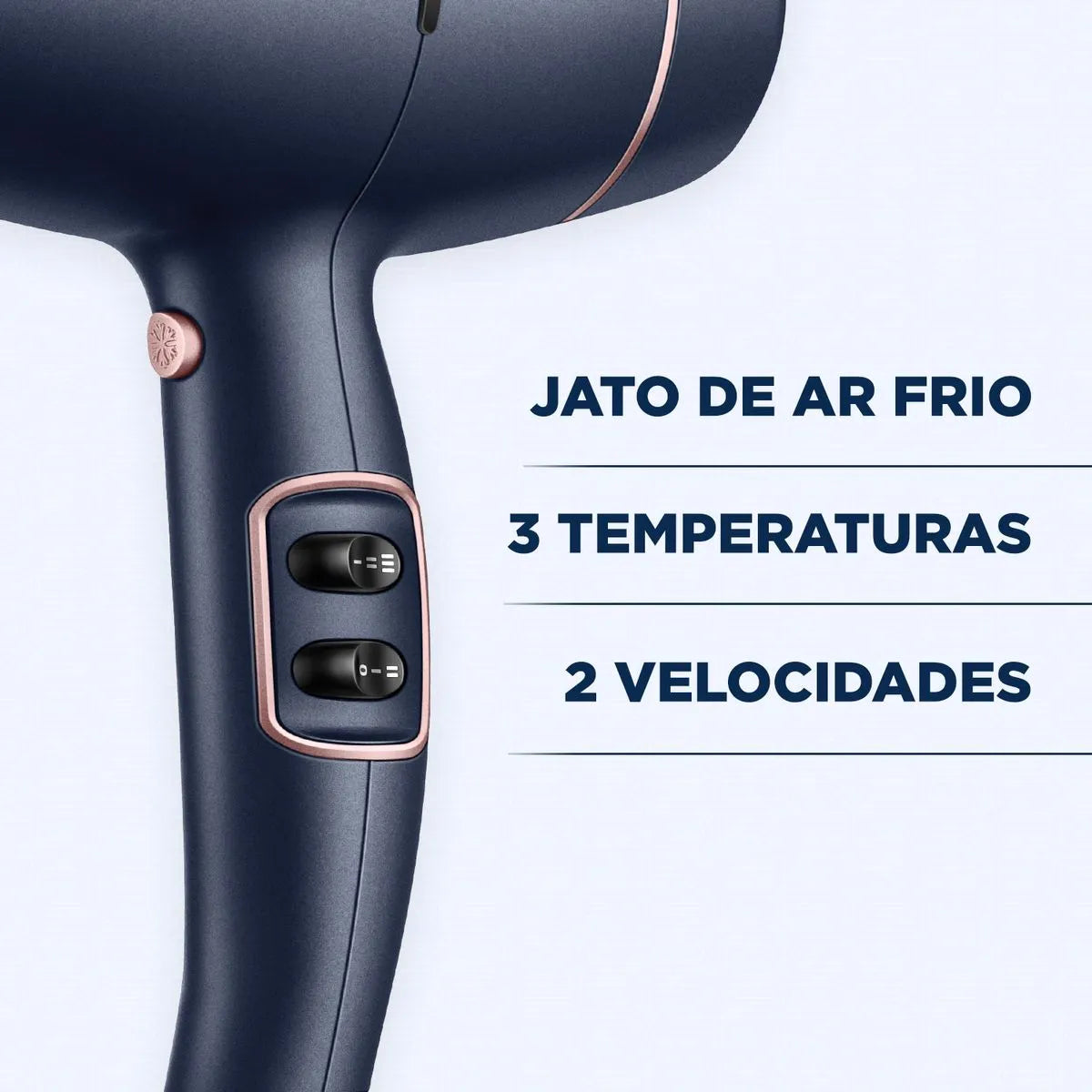 Secador de Cabelos InfraRed Mondial Azul e Golden Rose0W SCP-01-IR