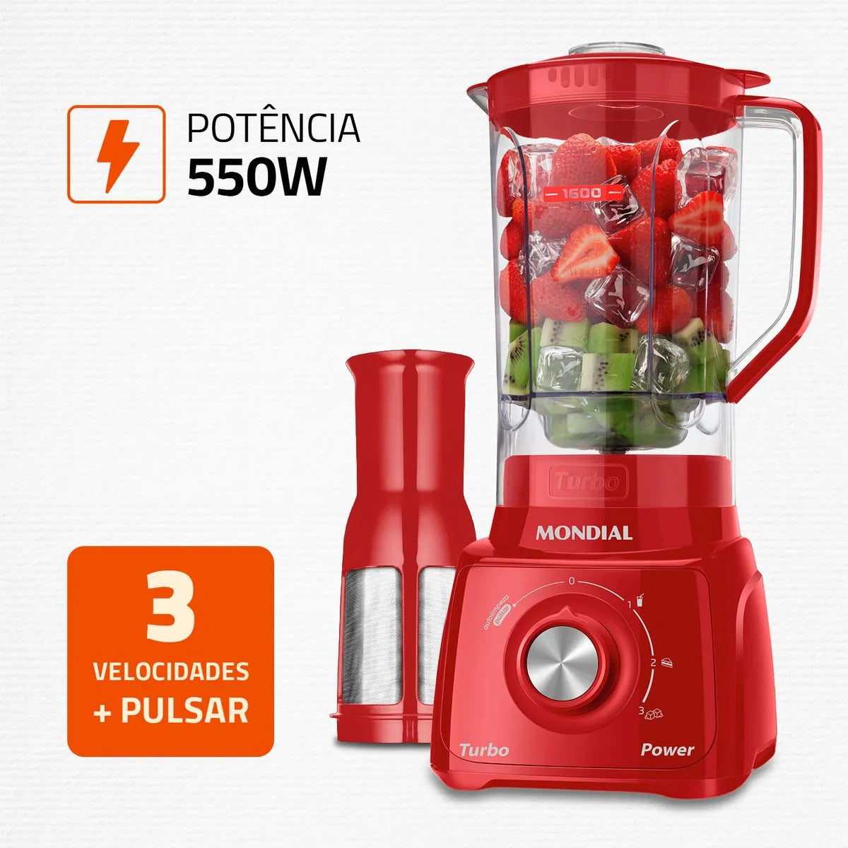 Liquidificador Mondial Turbo Power L-99-FR