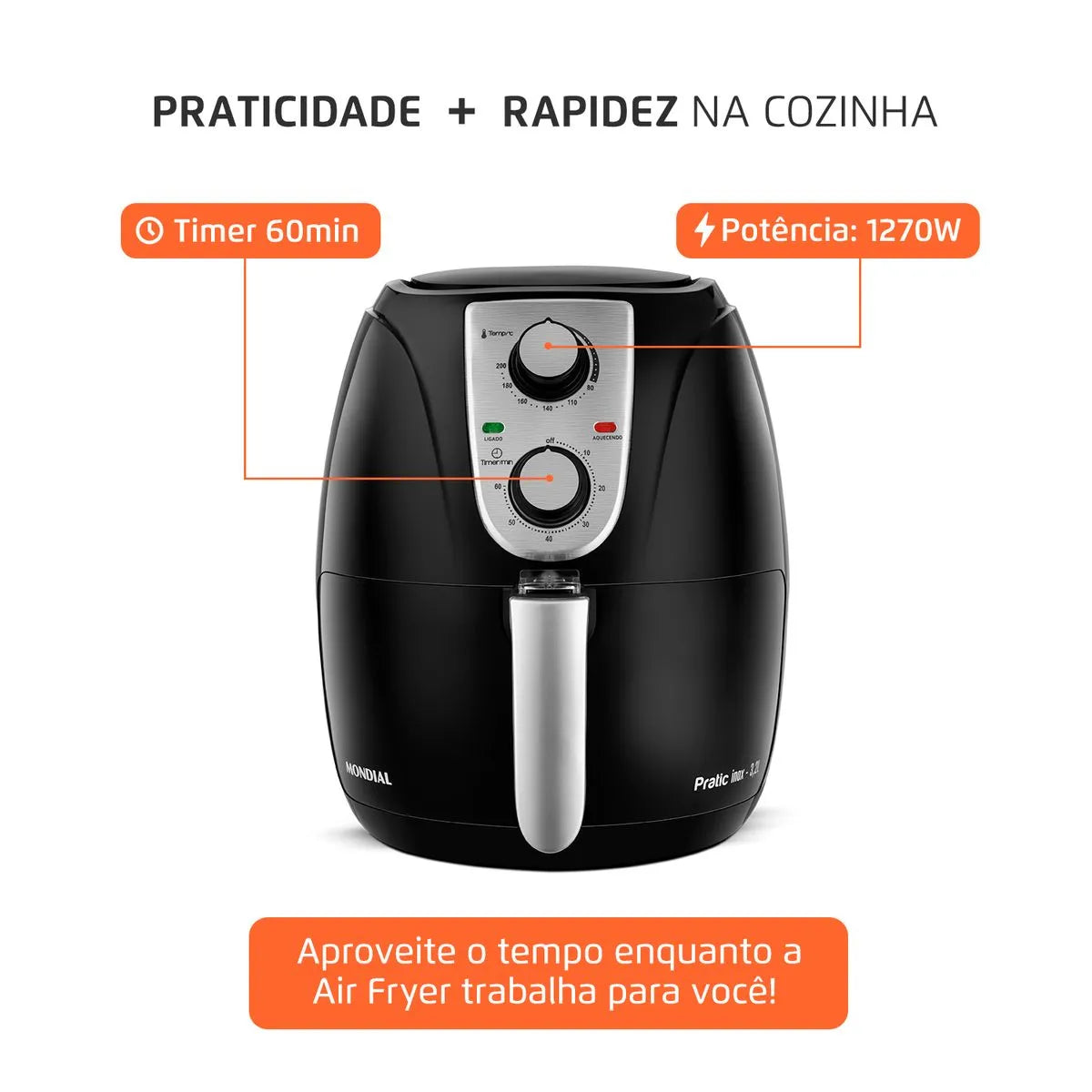 Fritadeira Sem Óleo Air Fryer 3,2L Mondial AF-34