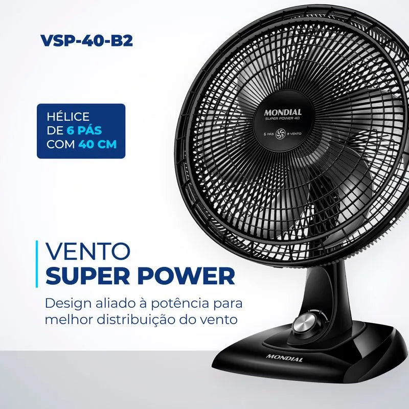 Ventilador de Mesa Mondial 6 pás VSP-40-B2