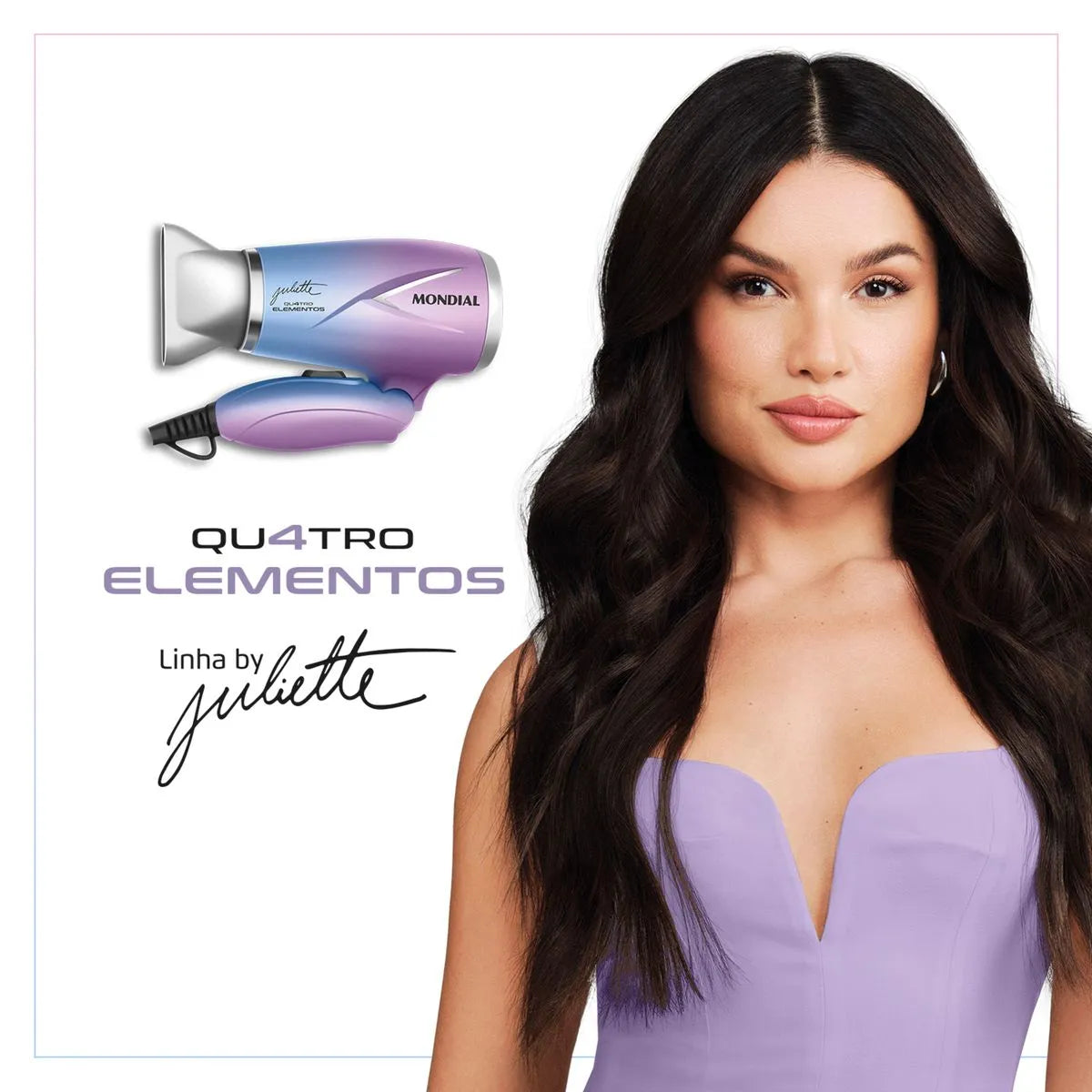 Secador de Cabelo By Juliette Mondial Azul e Rosa 1200W SCT-JU-03