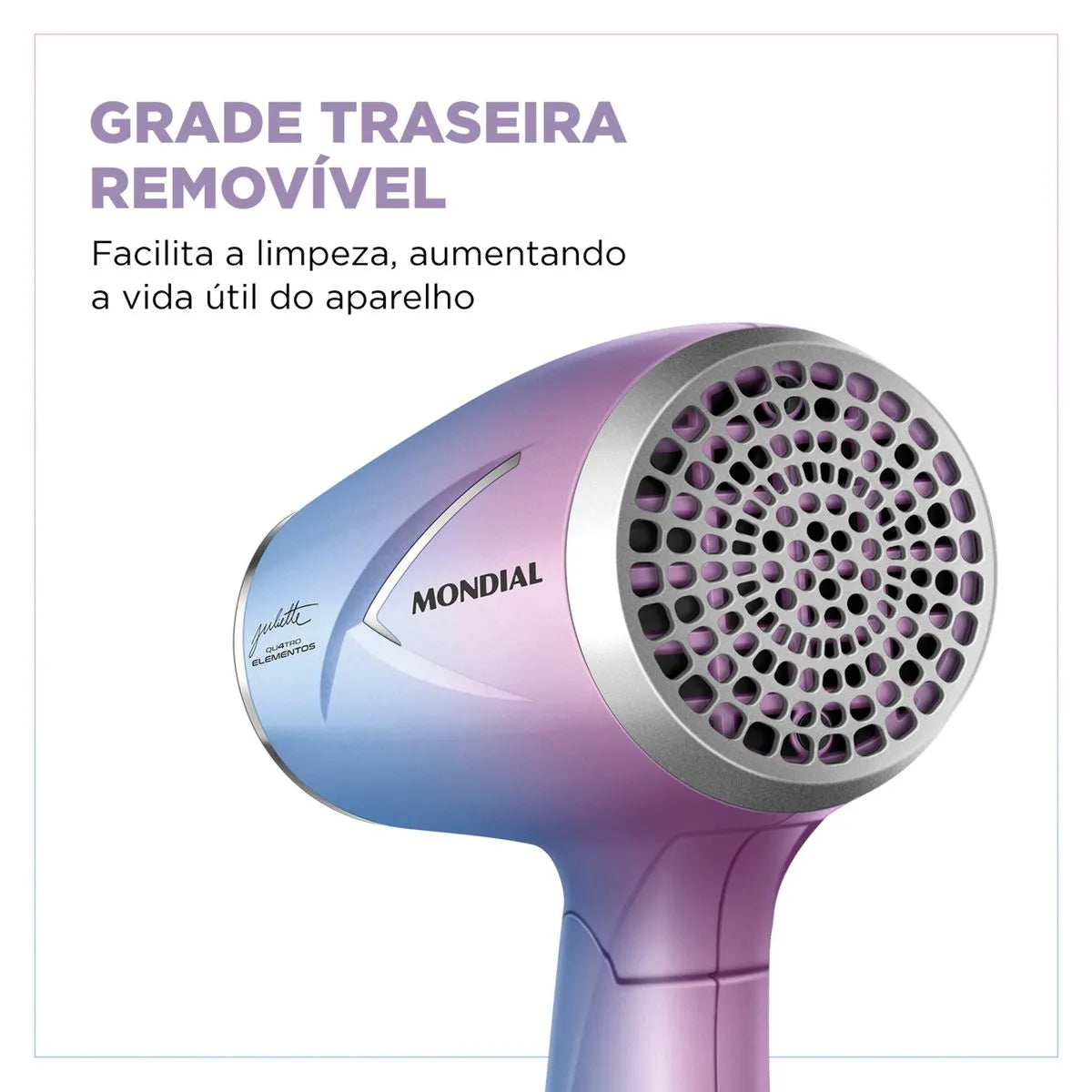 Secador de Cabelo By Juliette Mondial Azul e Rosa 1200W SCT-JU-03
