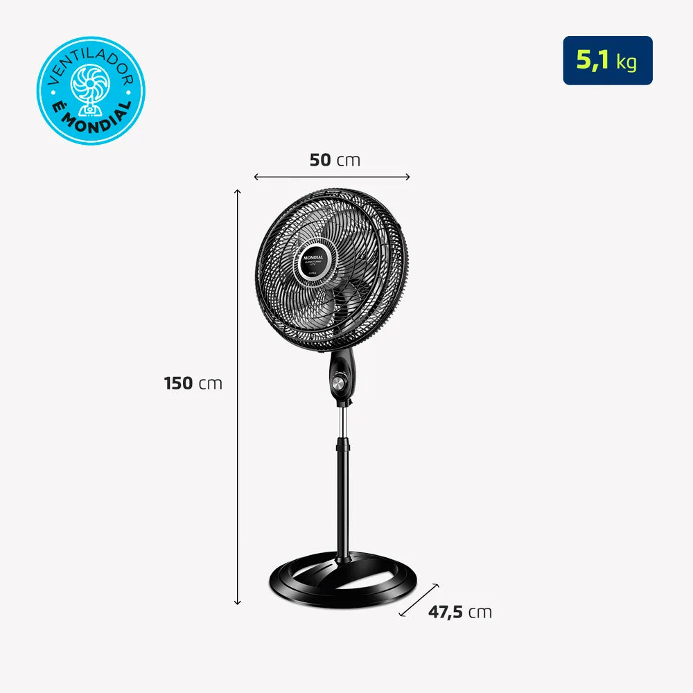 Ventilador de Coluna Mondial Turbo 8 Pás 40 cm VTX-40C-8P