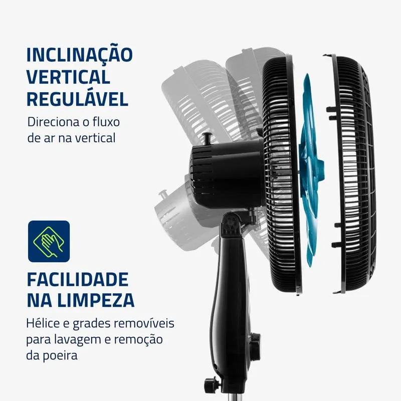 Ventilador de Coluna Mondial Turbo 8 Pás VTX-40C-CHROME