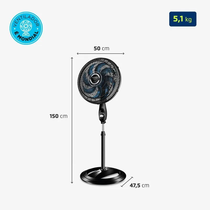 Ventilador de Coluna Mondial Turbo 8 Pás VTX-40C-CHROME