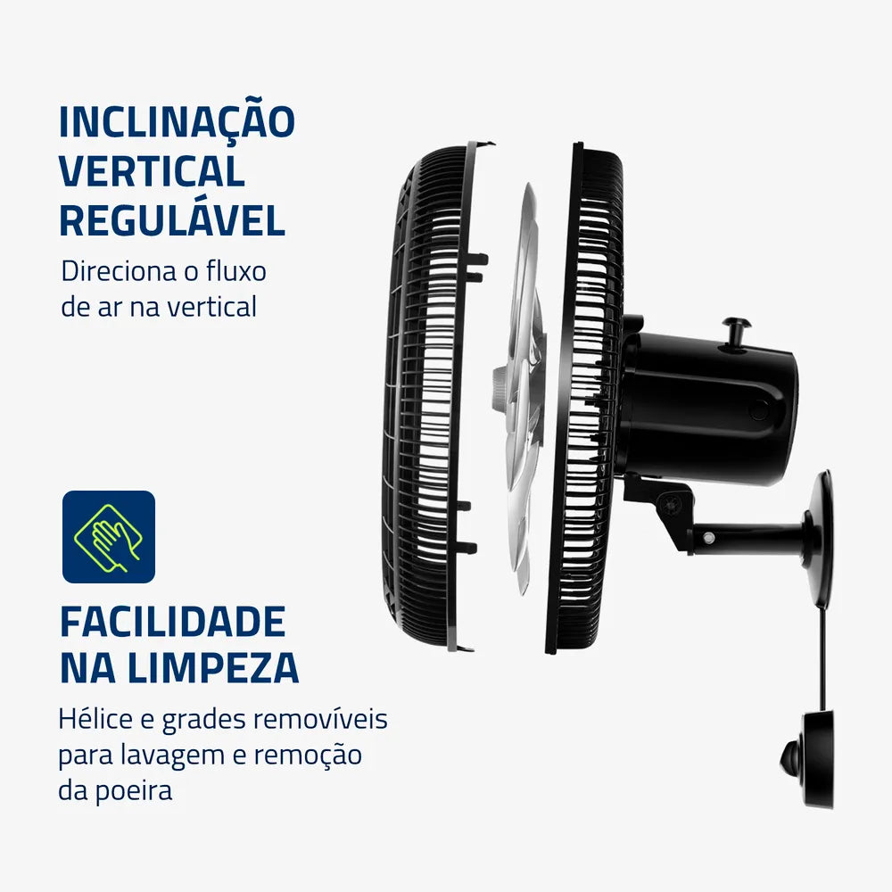 Ventilador de Parede Mondial Turbo 8 Pás VTX-40P-8P
