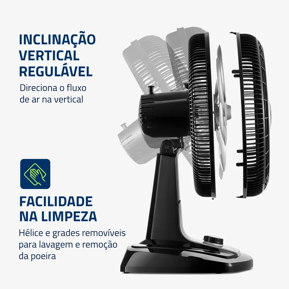 Ventilador de Mesa Mondial Turbo 8 Pás 50cm VTX-50-8P