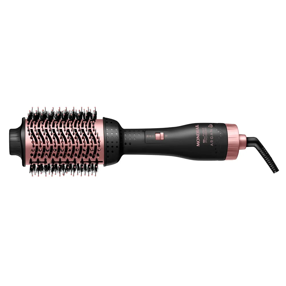 Escova Secadora Argan Mondial Preto e Golden Rose 1200W ES-14-BI
