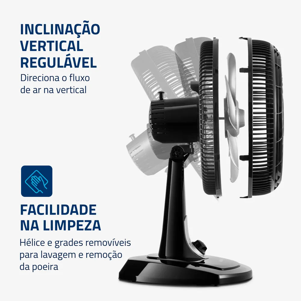 Ventilador de Mesa Mondial 6 pás Turbo VT-30-NB