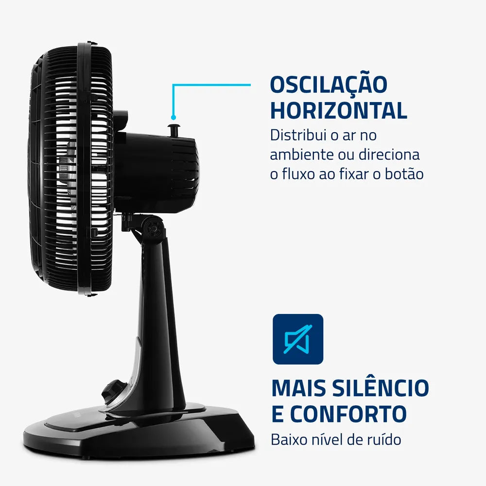 Ventilador de Mesa Mondial 6 pás Turbo VT-30-NB