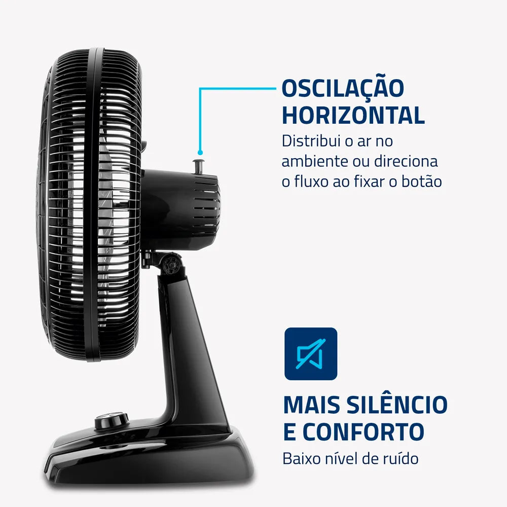 Ventilador de Mesa Mondial 6 pás Turbo VT-40-NB