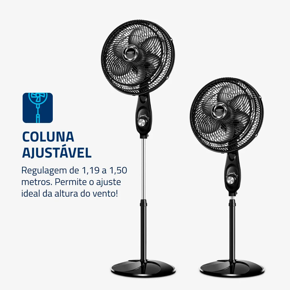 Ventilador de Coluna Mondial 6 pás Turbo VT-30C-NB